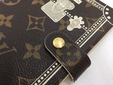 Photo3: Auth Louis Vuitton Monogram Agenda PM Day Planner Cover Trunk Art 1C240230n" (3)