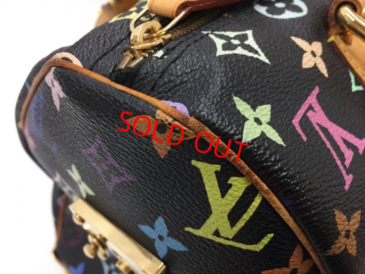 Photo6: Auth Louis Vuitton Monogram Multi color Black Speedy 30 Hand Bag 1C240060n" (6)