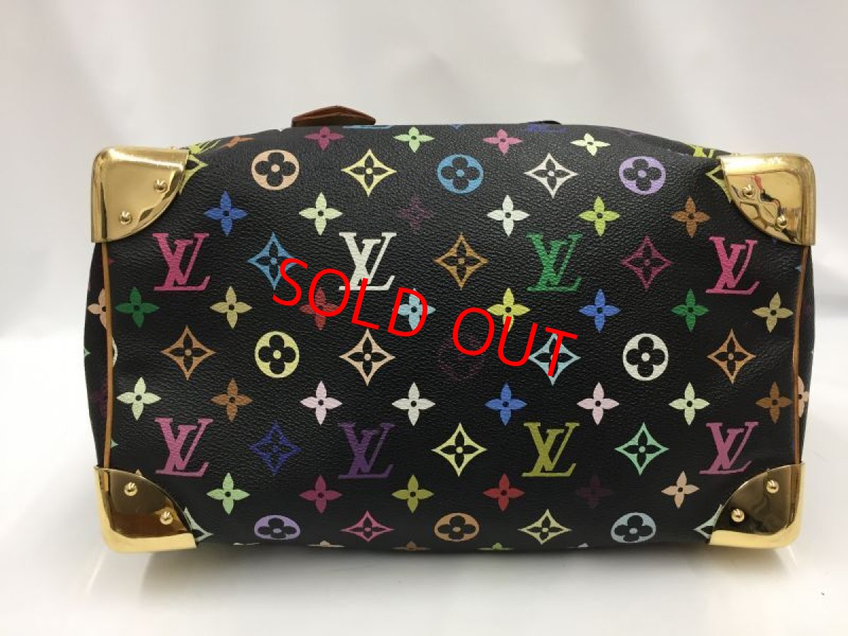 Photo3: Auth Louis Vuitton Monogram Multi color Black Speedy 30 Hand Bag 1C240060n" (3)