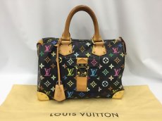 Photo1: Auth Louis Vuitton Monogram Multi color Black Speedy 30 Hand Bag 1C240060n" (1)