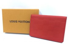 Photo1: Auth Louis Vuitton Damier Empreinte Red Name & Credit Card case 1D070170n" (1)