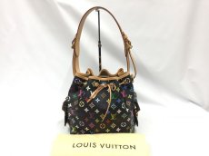 Photo1: Auth Louis Vuitton Monogram Multi Color Black Petit Noe Shoulder bag 1D190020n" (1)