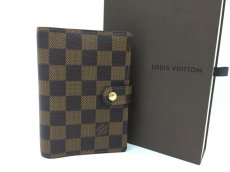 Photo1: Auth Louis Vuitton Damier Ebene Agenda PM Day Planner Cover 1D190130n" (1)