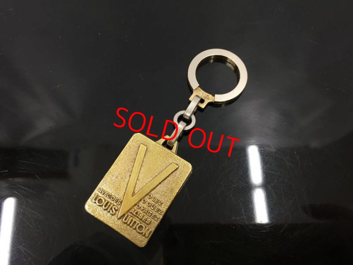 Photo1: Auth Louis Vuitton Gold Tone Malletier Key Holder Bag charm 1D280300n" (1)