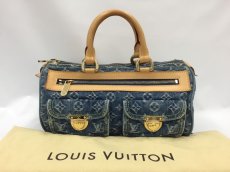 Photo1: Auth Louis Vuitton Monogram Denim NEO SPEEDY 30 HAND BAG 1E100120n" (1)