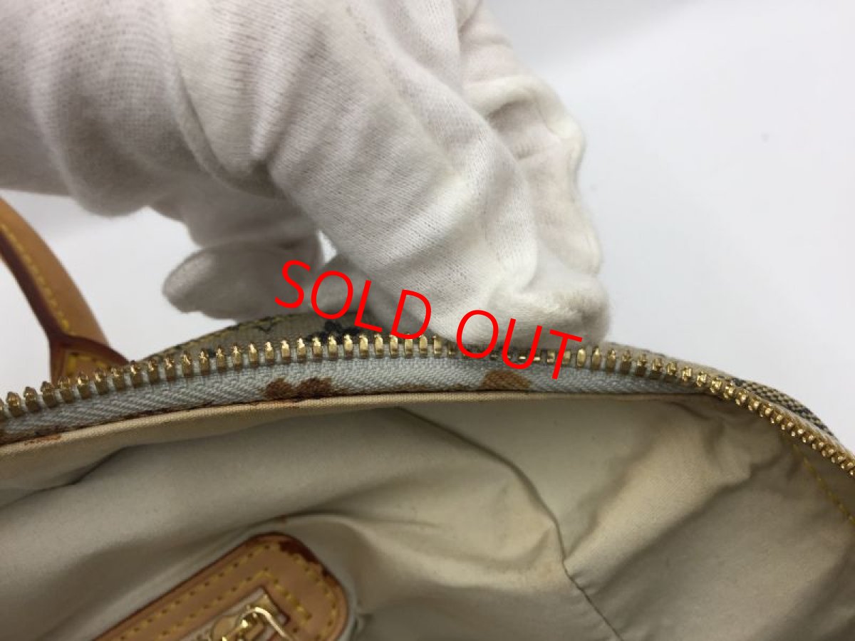 Photo8: Auth Louis Vuitton Monogram Mini Lin Navy Blue Marie Hand bag 1D280190n" (8)