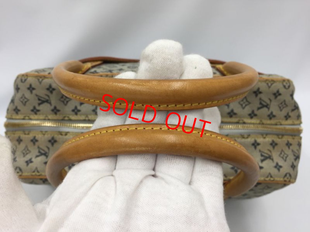 Photo4: Auth Louis Vuitton Monogram Mini Lin Navy Blue Marie Hand bag 1D280190n" (4)