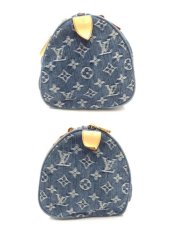 Photo6: Auth Louis Vuitton Monogram Denim NEO SPEEDY 30 HAND BAG 1E100120n" (6)
