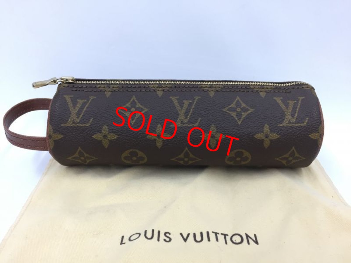 Photo1: Auth Louis Vuitton Vintage Monogram Trousse Ronde Pen Case Pouch 1E120110n" (1)