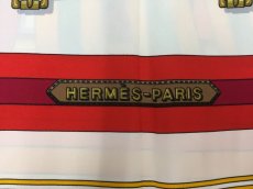 Photo2: Auth Hermes Carre 90 100 % Silk Scarf "suspender belt" 1E190110n" (2)