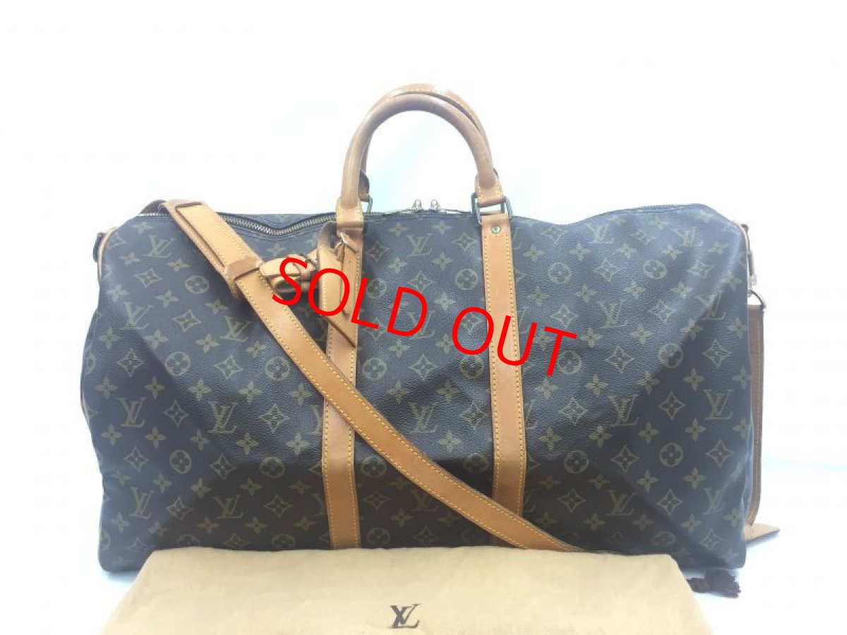 Photo1: Auth LOUIS VUITTON Monogram Keepall Bandouliere 55 Travel Bag 1F300030n" (1)