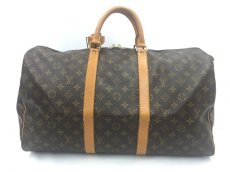 Photo1: Auth Louis Vuitton Monogram Keepall 50 Travel Hand Bag 1G070010n" (1)