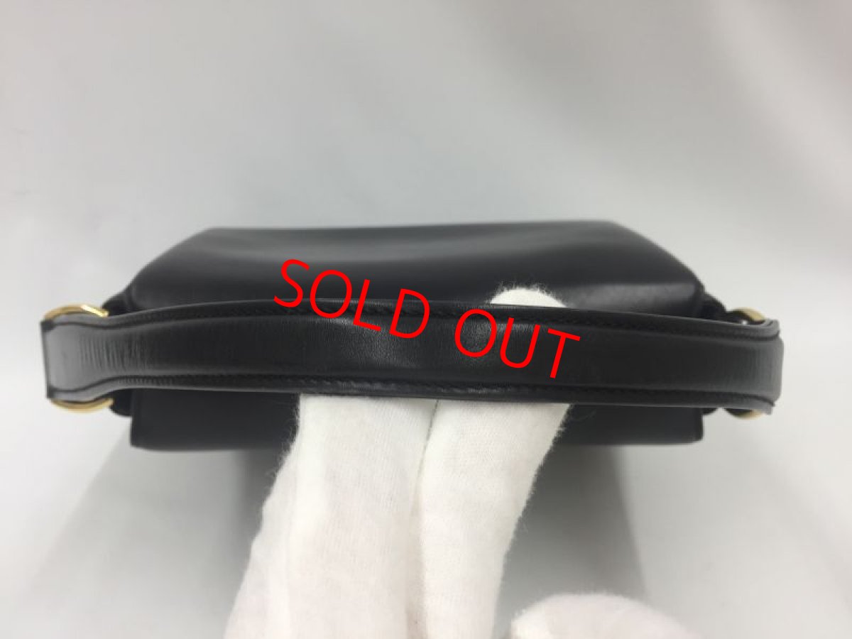 Photo4: Auth Gucci Leather Navy blue close to black Bamboo Closure Bag 1G280050n" (4)