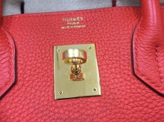 Photo6: Auth Hermes Birkin 30 togo Leather Orange Hand Bag 1i220080n" (6)