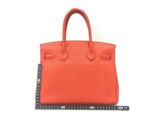 Photo2: Auth Hermes Birkin 30 togo Leather Orange Hand Bag 1i220080n" (2)