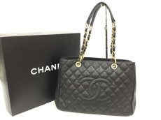 Photo1: Auth Chanel GST Bag Black Caviar With Gold tone Hardware bag 1K030070n" (1)