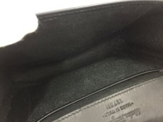 Photo8: Auth Salvatore Ferragamo Black Leather Pouch Bag Inside torn off 1K100120n" (8)