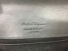 Photo5: Auth Salvatore Ferragamo Black Leather Pouch Bag Inside torn off 1K100120n" (5)