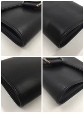 Photo10: Auth Salvatore Ferragamo Black Leather Pouch Bag Inside torn off 1K100120n" (10)