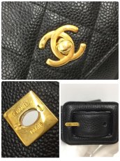 Photo9: Auth Chanel Caviar Skin Black Waist Pouch bag 32/80  1K170030n" (9)
