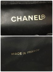 Photo11: Auth CHANEL caviar skin Canvas Make up Cosmetic Porch Hand Bag 2A190140n" (11)