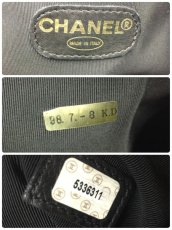 Photo12: Auth CHANEL Caviar Skin Leather Black Chain Shoulder Tote Bag  2B090010n" (12)