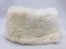 Photo2: Auth Chanel CC Fake Pearl Charm 100% Lapin Rabbit Fur White Scarf  2B230050n" (2)