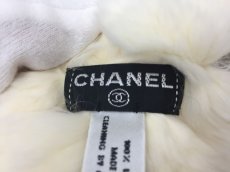 Photo8: Auth Chanel CC Fake Pearl Charm 100% Lapin Rabbit Fur White Scarf  2B230050n" (8)