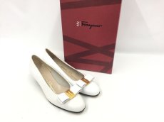 Photo1: Salvatore Ferragamo Made in Italy Women 6B White Leather Pumps Shoes 2C020010n" (1)