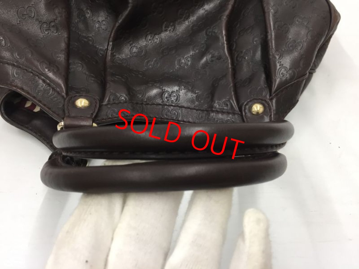 Photo11: Auth Gucci Vintage Brown Leather Tote bag 2C160090n" (11)