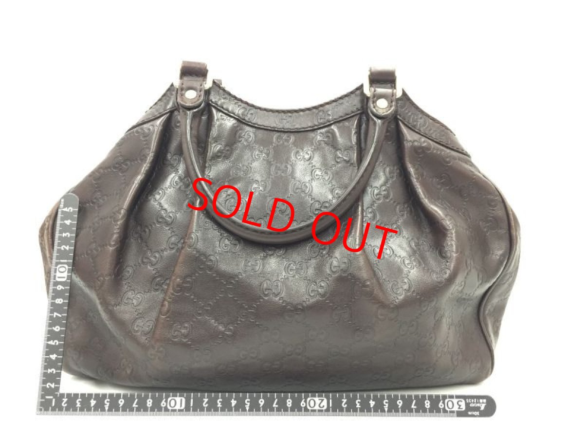 Photo2: Auth Gucci Vintage Brown Leather Tote bag 2C160090n" (2)