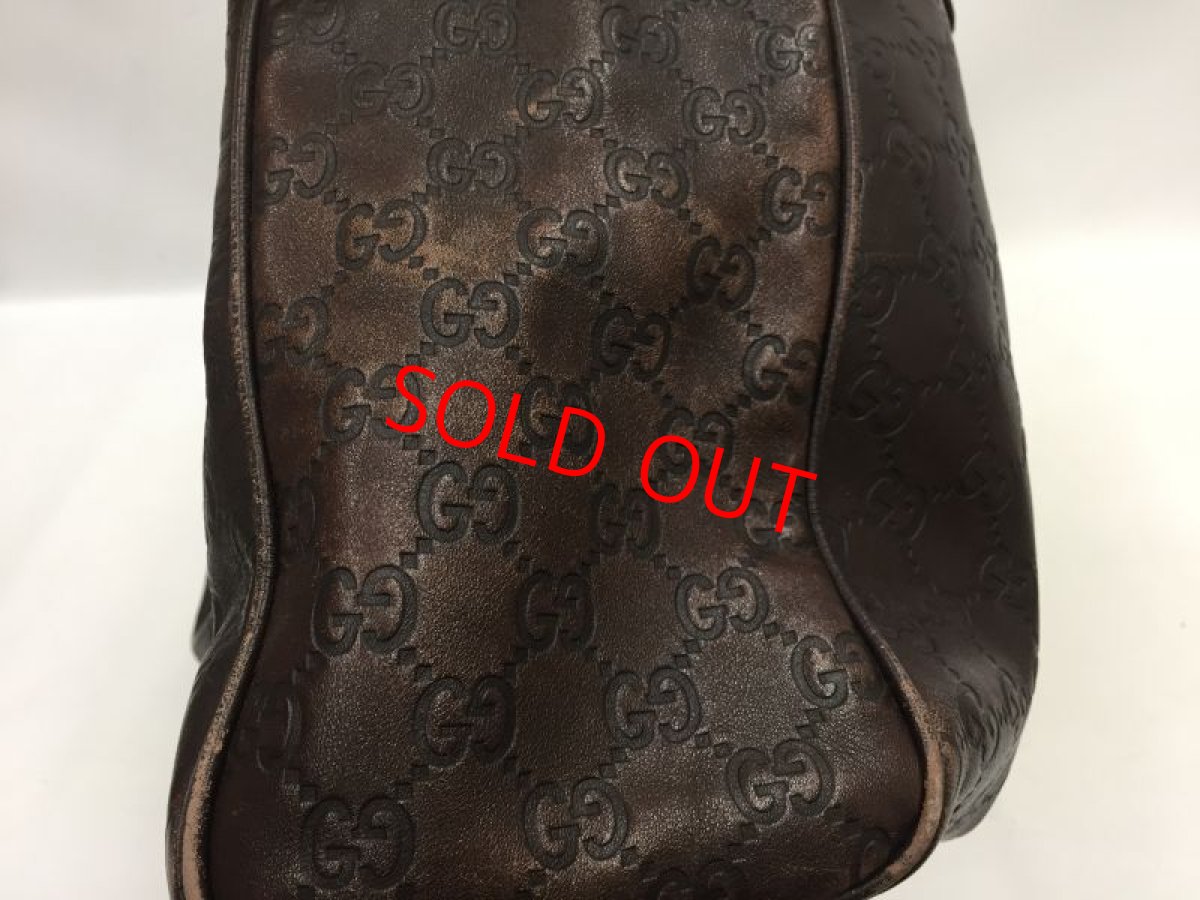 Photo7: Auth Gucci Vintage Brown Leather Tote bag 2C160090n" (7)