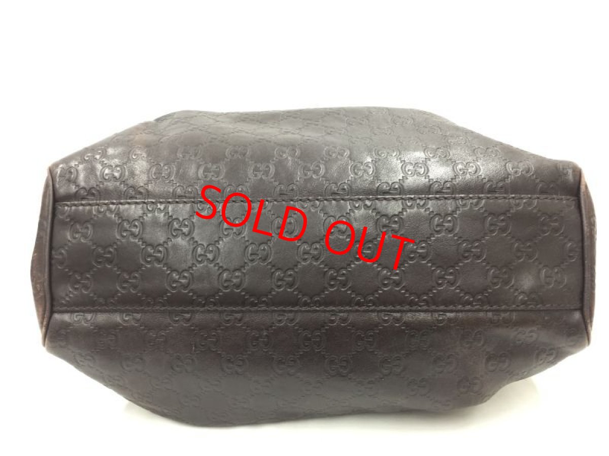 Photo3: Auth Gucci Vintage Brown Leather Tote bag 2C160090n" (3)