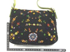 Photo3: Auth Fendi Mamma Baguette Black Denim Beads Shoulder bag 2C300080n" (3)
