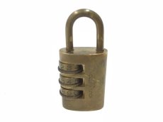 Photo3: LOUIS VUITTON Vintage Gold Tone Cylinder Padlock Key #894 2G270060n" (3)