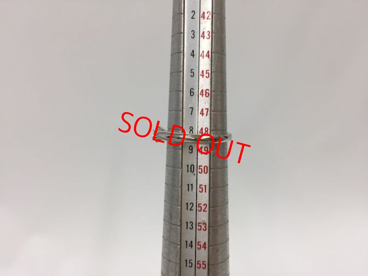 Photo8: PT 950 (2.8g) + 0.24 ct Dmd + 0.03 ct diamonds Ring US size 4.5 2H030180n" (8)