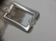 Photo8: PT 900 + 0.315 ct Diamond + 0.09 ct x 5 diamonds Necklace TOP 2H030160n" (8)