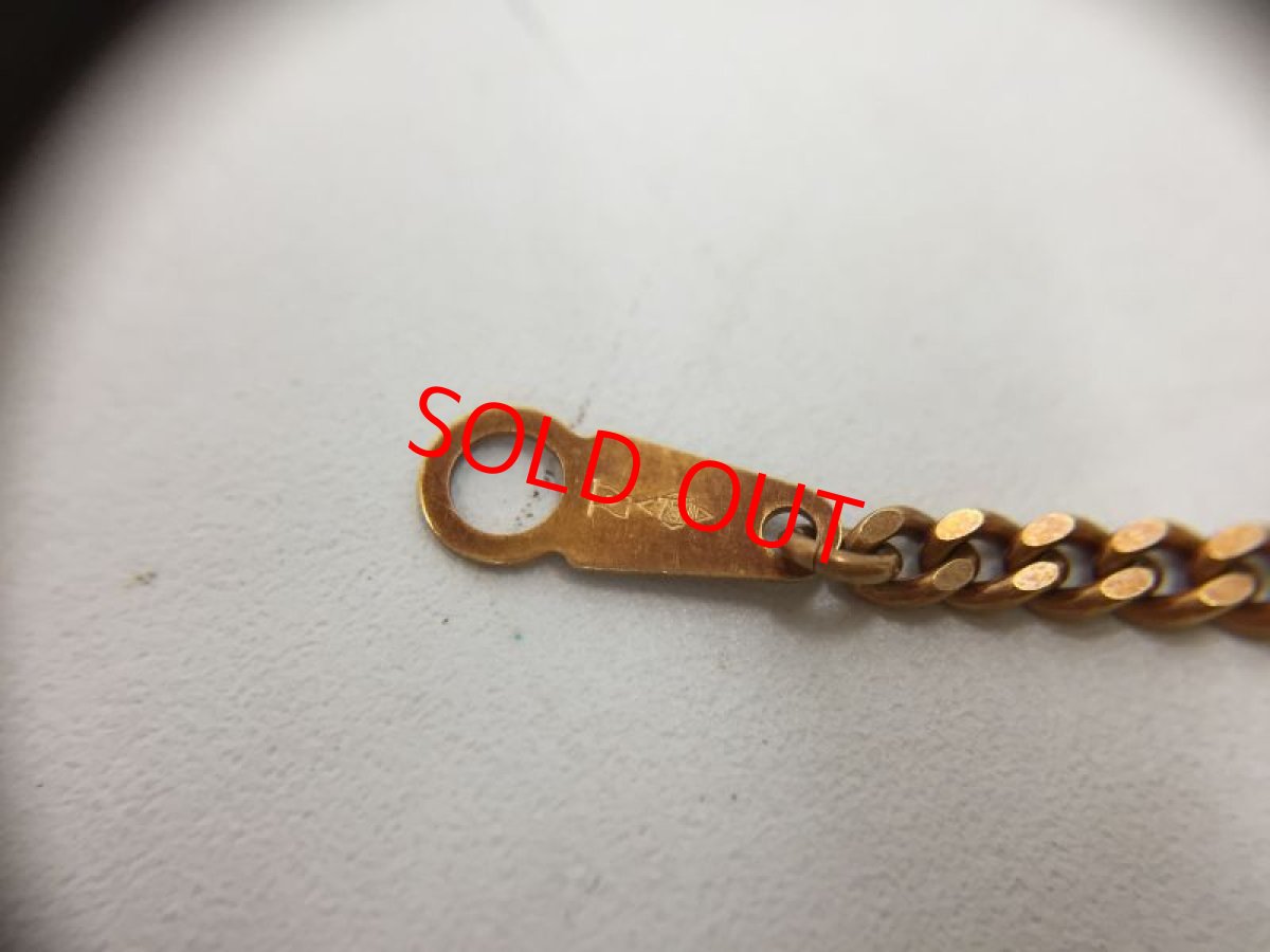 Photo5: Yellow Gold Chain Necklace 15.5" (39cm) K18 x 10 grams 2H030130n" (5)