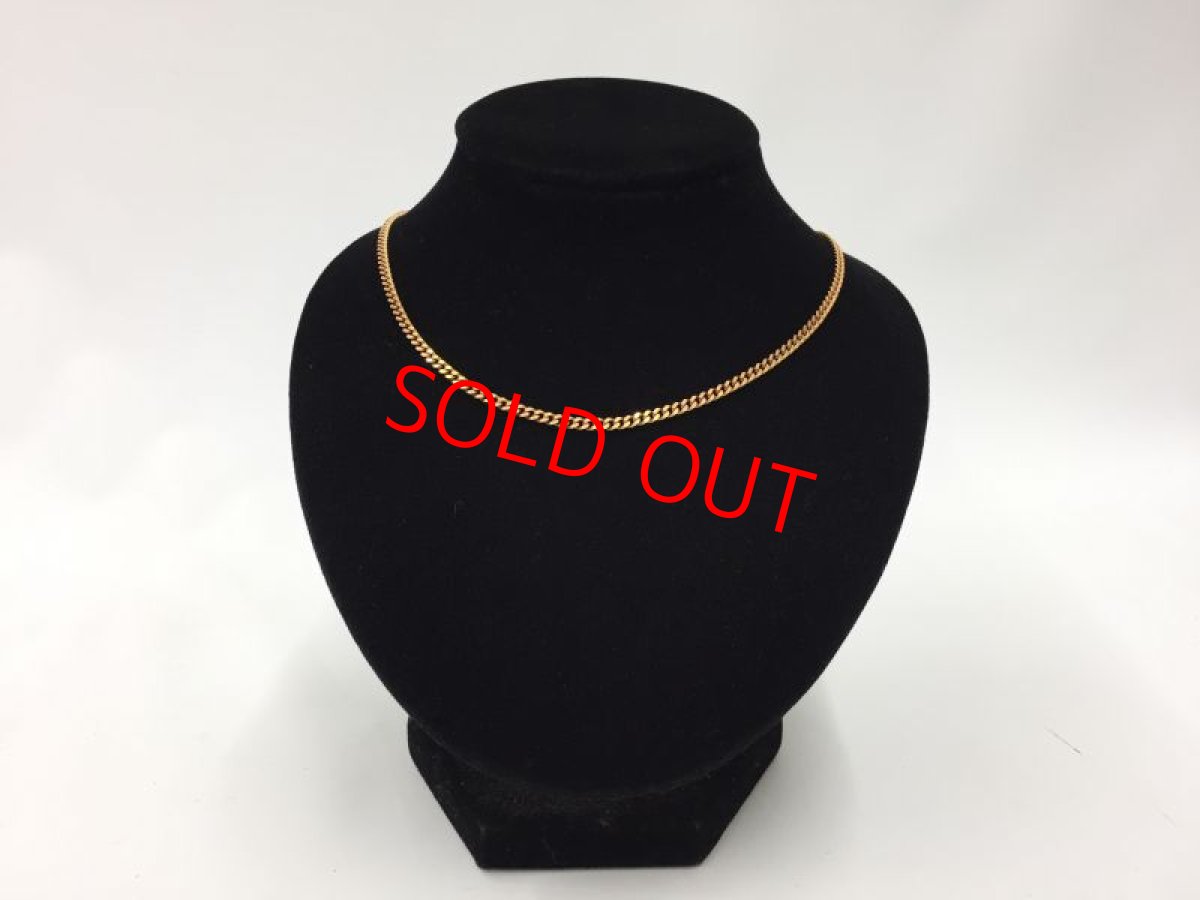Photo1: Yellow Gold Chain Necklace 15.5" (39cm) K18 x 10 grams 2H030130n" (1)