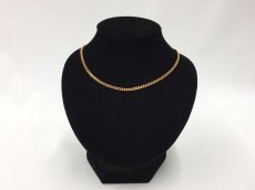 Photo1: Yellow Gold Chain Necklace 15.5" (39cm) K18 x 10 grams 2H030130n" (1)