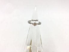 Photo1: PT 950 (2.8g) + 0.24 ct Dmd + 0.03 ct diamonds Ring US size 4.5 2H030180n" (1)