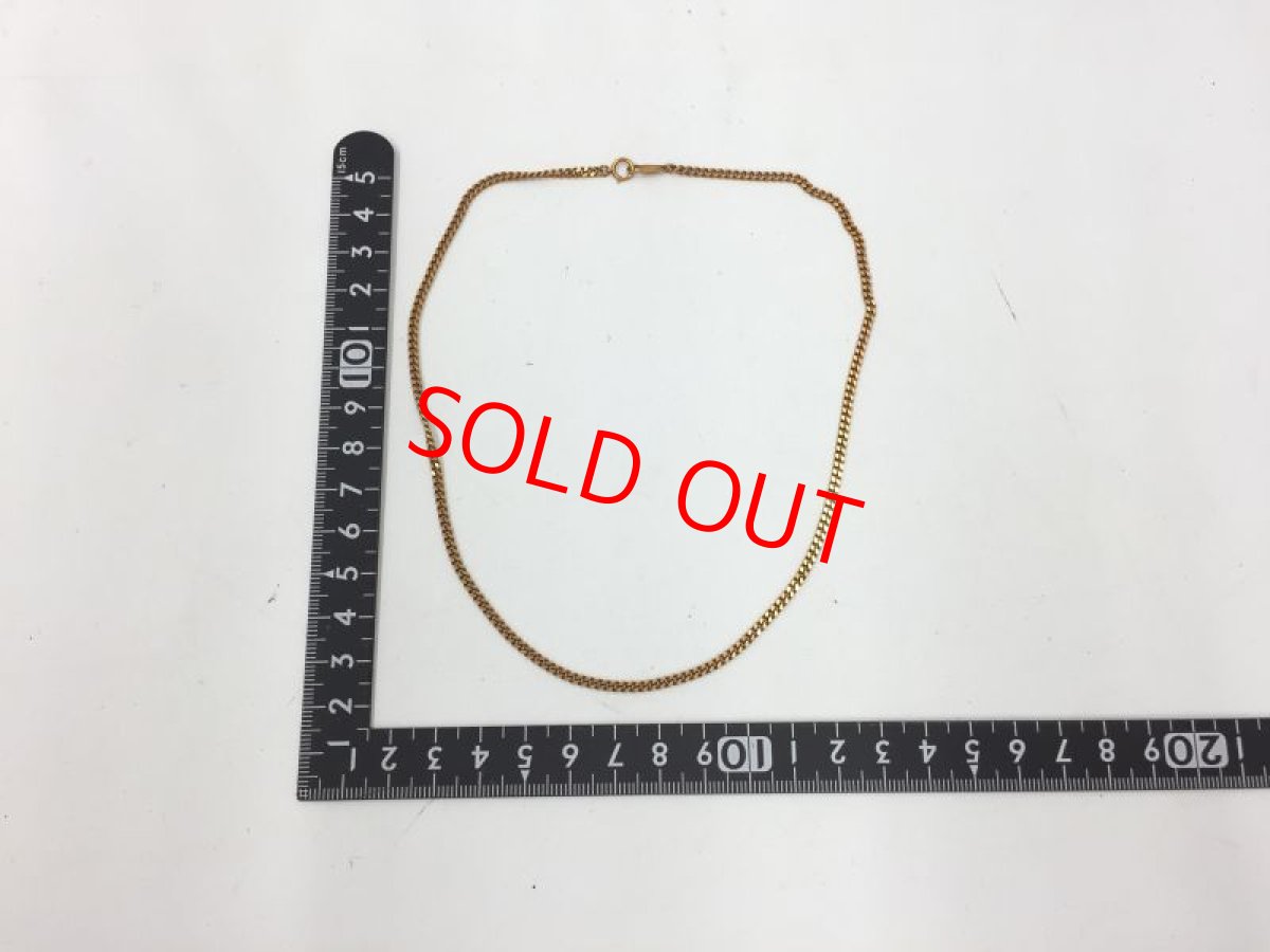 Photo3: Yellow Gold Chain Necklace 15.5" (39cm) K18 x 10 grams 2H030130n" (3)