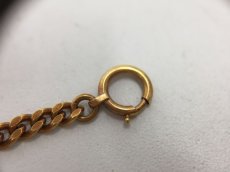 Photo6: Yellow Gold Chain Necklace 15.5" (39cm) K18 x 10 grams 2H030130n" (6)