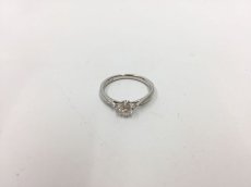 Photo2: PT 950 (2.8g) + 0.24 ct Dmd + 0.03 ct diamonds Ring US size 4.5 2H030180n" (2)