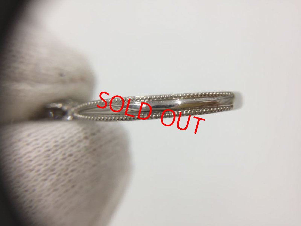 Photo7: PT 950 (2.8g) + 0.24 ct Dmd + 0.03 ct diamonds Ring US size 4.5 2H030180n" (7)