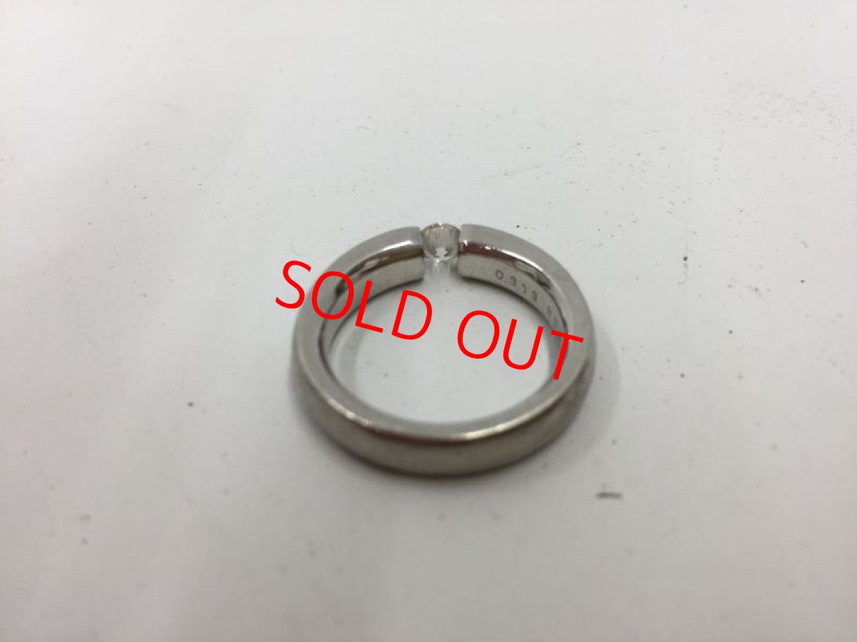 Photo3: PT 900 (14 g)  + 0.313 ct diamonds Ring US Size 8 (EU 57)  2H030170n" (3)