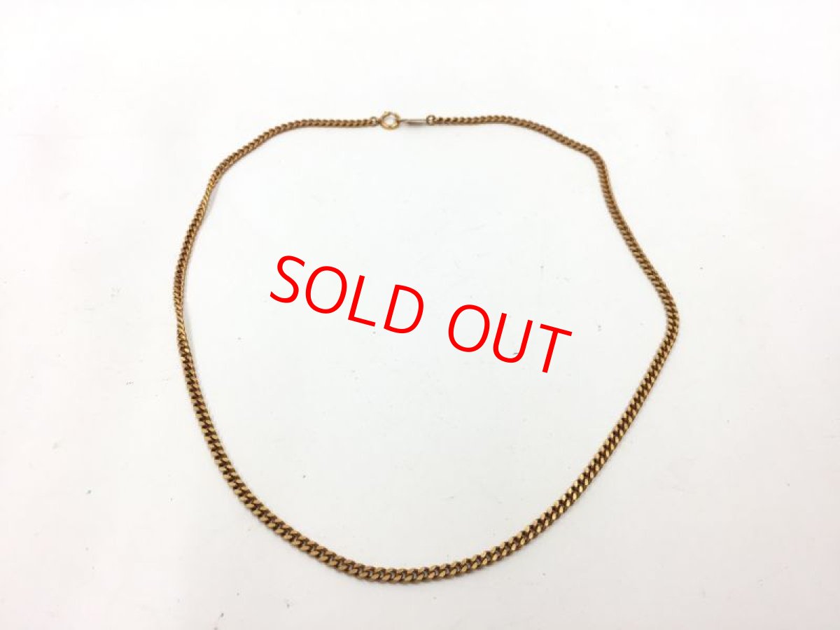 Photo2: Yellow Gold Chain Necklace 15.5" (39cm) K18 x 10 grams 2H030130n" (2)