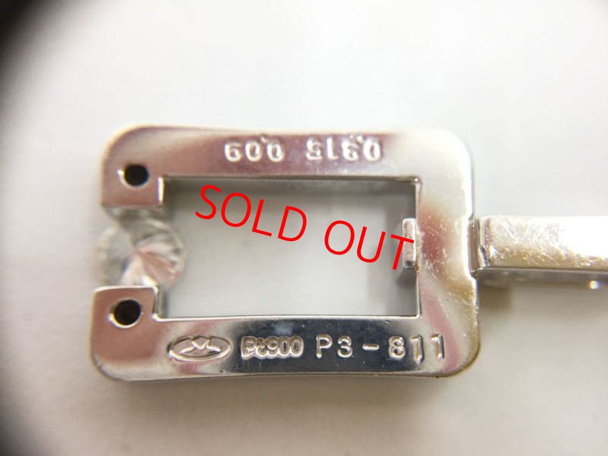 Photo5: PT 900 + 0.315 ct Diamond + 0.09 ct x 5 diamonds Necklace TOP 2H030160n" (5)