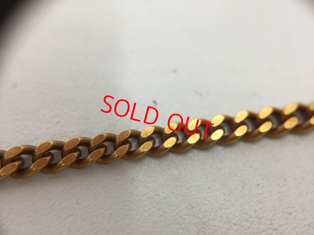 Photo7: Yellow Gold Chain Necklace 15.5" (39cm) K18 x 10 grams 2H030130n" (7)