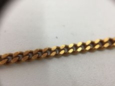 Photo7: Yellow Gold Chain Necklace 15.5" (39cm) K18 x 10 grams 2H030130n" (7)